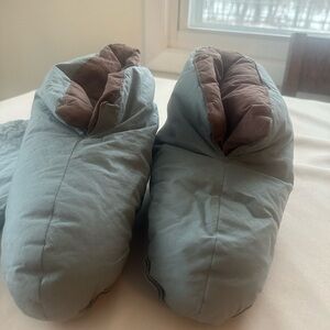 Restoration Hardware Duck Down Slippers women Size 8